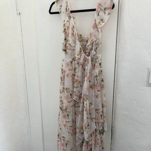 White/Pink Floral Dress